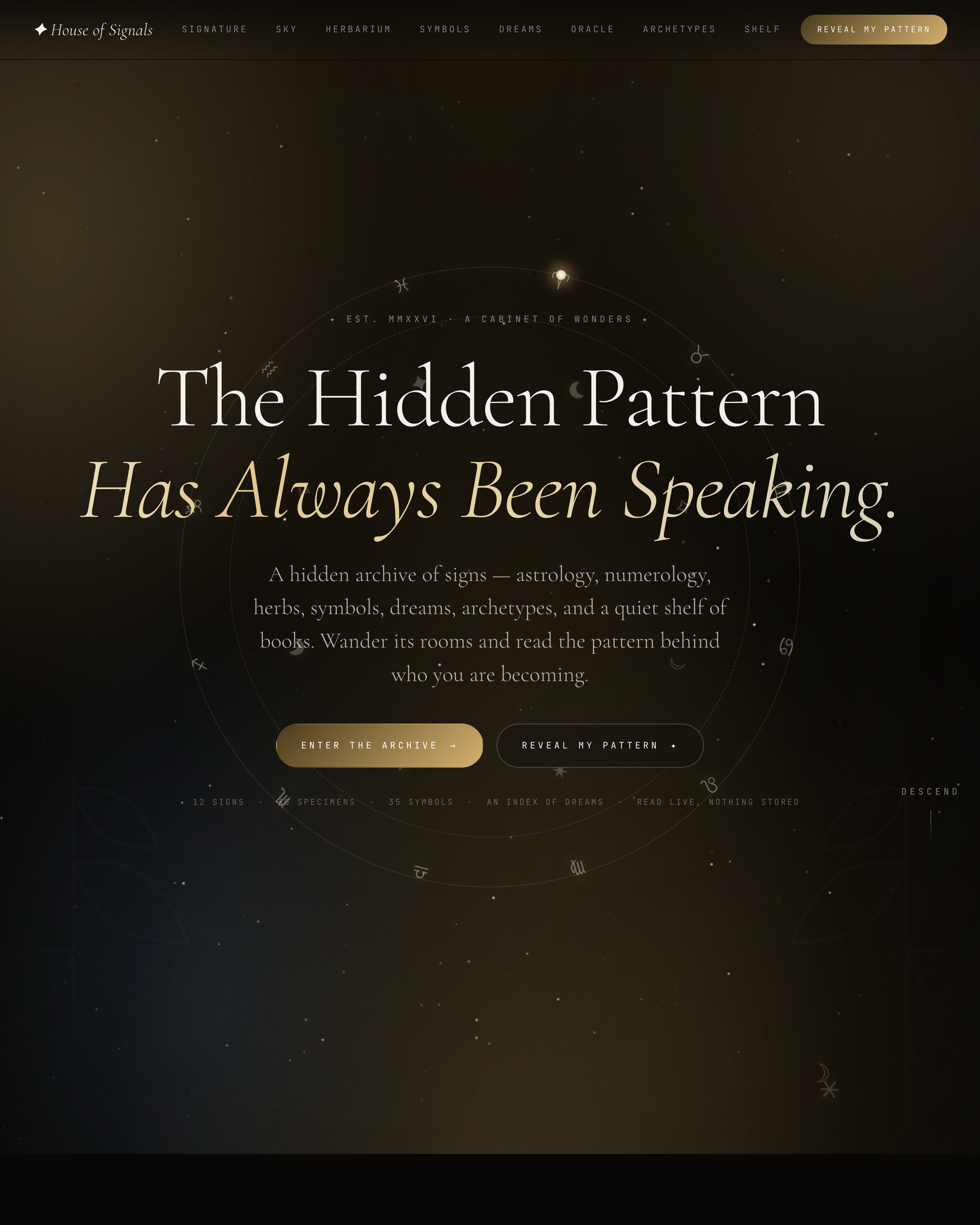 House of Signals concept site